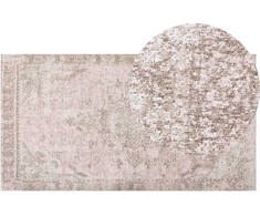 Beliani Dywan MATARIM Rožinė 80 x 150 cm Medvilnė