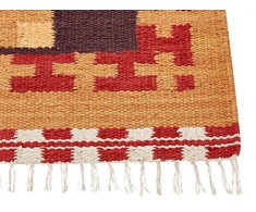 Beliani medvilninis kilim kilimas 140 x 200 cm daugiaspalvis PARAKAR