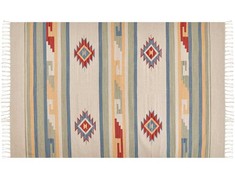 Beliani Dywan APARAN Kremas 140 x 200 cm Medvilnė Kilim