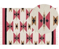 Beliani medvilninis kilim kilimas 160 x 230 cm daugiaspalvis GARNI