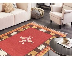 Beliani medvilninis kilim kilimas 160 x 230 cm daugiaspalvis PARAKAR