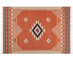 Beliani Dywan bawełniany kilim 160 x 230 cm oranžinė GAVAR