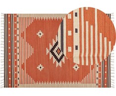 Beliani Dywan bawełniany kilim 160 x 230 cm oranžinė GAVAR