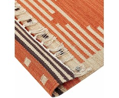 Beliani Dywan bawełniany kilim 160 x 230 cm oranžinė GAVAR