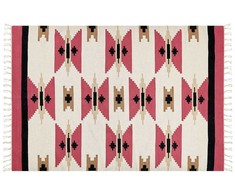 Beliani medvilninis kilim kilimas 160 x 230 cm daugiaspalvis GARNI