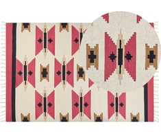 Beliani medvilninis kilim kilimas 200 x 300 cm daugiaspalvis GARNI