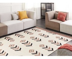 Beliani Dywan NIAVAN Kremas 200 x 300 cm Medvilnė Kilim