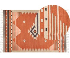 Beliani Dywan bawełniany kilim 200 x 300 cm oranžinė GAVAR Lumarko!