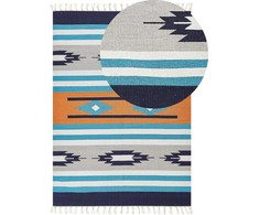 Beliani Kilimas NORATUS spalvingas 200 x 300 cm medvilninis kilim
