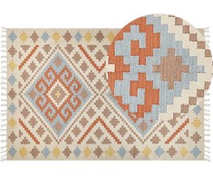 Beliani medvilninis kilim kilimas 200 x 300 cm margaspalvis ATAN