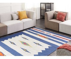 Beliani Medvilninis kilim kilimas 200 x 300 cm margaspalvis VARSER