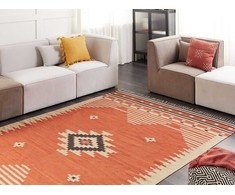 Beliani Dywan bawełniany kilim 200 x 300 cm oranžinė GAVAR