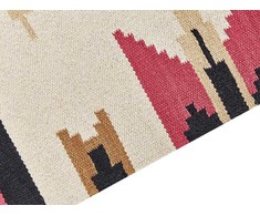 Beliani medvilninis kilim kilimas 200 x 300 cm daugiaspalvis GARNI