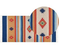 Beliani medvilninis Kilim kilimas 80 x 150 cm Daugiaspalvis TARONIK