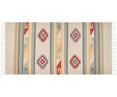 Beliani medvilninis Kilim kilimas 80 x 150 cm Daugiaspalvis APARAN