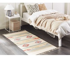 Beliani medvilninis Kilim kilimas 80 x 150 cm Daugiaspalvis APARAN