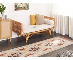 Beliani Medvilninis kilim kilimas 80 x 300 cm daugiaspalvis DILIJAN