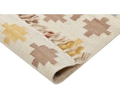 Beliani medvilninis kilim kilimas 80 x 300 cm margaspalvis ATAN
