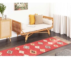 Beliani medvilninis kilim kilimas 80 x 300 cm margaspalvis LORUT