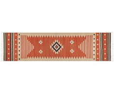 Beliani Dywan GAVAR Oranžinė 80 x 300 cm Medvilnė Kilim