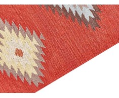 Beliani medvilninis kilim kilimas 80 x 300 cm margaspalvis LORUT