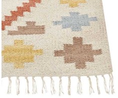 Beliani medvilninis kilim kilimas 80 x 300 cm margaspalvis ATAN