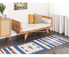 Beliani Cotton kilim kilimas 80 x 300 cm įvairiaspalvis VARSER