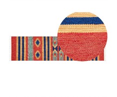 Beliani medvilninis Kilim kilimas 80 x 300 cm Daugiaspalvis HATIS