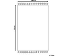 Beliani Kilimas LASHE balta 140 x 200 cm medvilninis