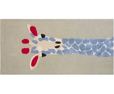 Beliani medvilninis vaikiškas kilimėlis su žirafos motyvu 80 x 150 cm daugiaspalvis SAKUBO
