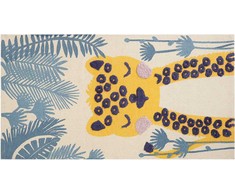 Beliani vaikiškas kilimėlis, medvilnė, leopardo motyvas, 80 x 150 cm, įvairiaspalvis LUAS