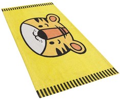 Beliani Baby rug tiger motif 60 x 90 cm geltona RANCHI