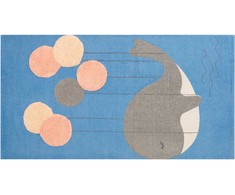 Beliani Dywan dziecięcy BALABANG Mėlyna 80 x 150 cm Medvilnė