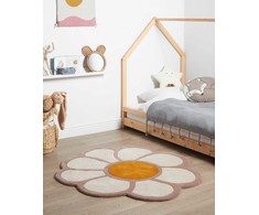 Beliani Vaikiškas kilimas THUMBELINA kreminės baltos spalvos ø 120 cm, vilna
