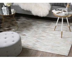Beliani Kilimas MALDAN smėlio spalvos 140 x 200 cm Natūrali oda