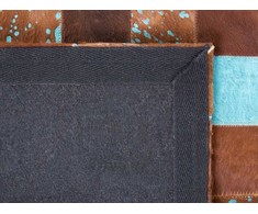 Beliani ALIAGA kilimas rudo spalvos 140 x 200 cm iš natūralios odos