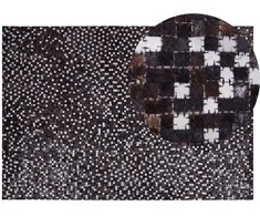 Beliani Kilimas AKKESE rudas, 140 x 200 cm, natūrali oda