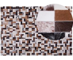 Beliani Kiliminis CESME spalvotas 160 x 230 cm natūrali oda