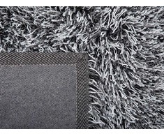 Beliani Shaggy kilimas CIDE juodas/baltas 140 x 200 cm