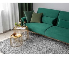Beliani Shaggy kilimas CIDE juodas/baltas 200 x 300 cm