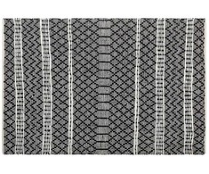 Beliani Odinis kilimas 140 x 200 cm juoda su smėlio spalvos FEHIMLI