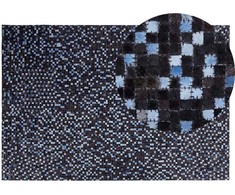 Beliani Kilimas IKISU tamsiai rudas, 140 x 200 cm, natūrali oda
