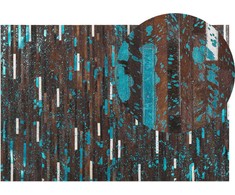Beliani Kilimas KISIR tamsiai rudas 140 x 200 cm iš natūralios odos
