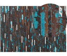 Beliani Kilimas KISIR, tamsiai rudas, 160 x 230 cm, natūrali oda