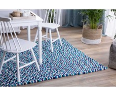 Beliani Kilimas AMDO tamsiai mėlynas 160 x 230 cm Vilna
