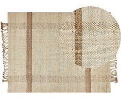 Beliani Džuto kilimas YELMEZ smėlio spalvos 140 x 200 cm