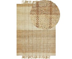 Beliani Kilimas KARKIN smėlio spalvos 160 x 230 cm džiutas