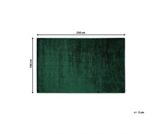 Beliani Kilimas GESI II Tamsiai žalias 160 x 230 cm viskozė
