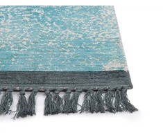 Beliani Kilimas AKARSU mėlynas 80 x 150 cm viskozė