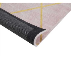 Beliani Kilimas ATIKE rožinis 80 x 150 cm viskozė